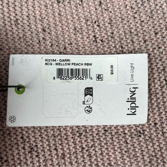 NWT - Kipling Garri Pouch in Mellow Peach No Monkey - Picture 8 of 8